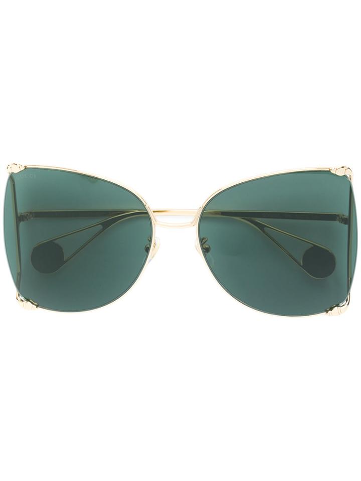 Gucci Eyewear Oversized Tinted Sunglasses - Metallic