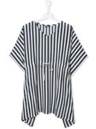 Mc2 Saint Barth Kids Teen Striped Dress - Blue