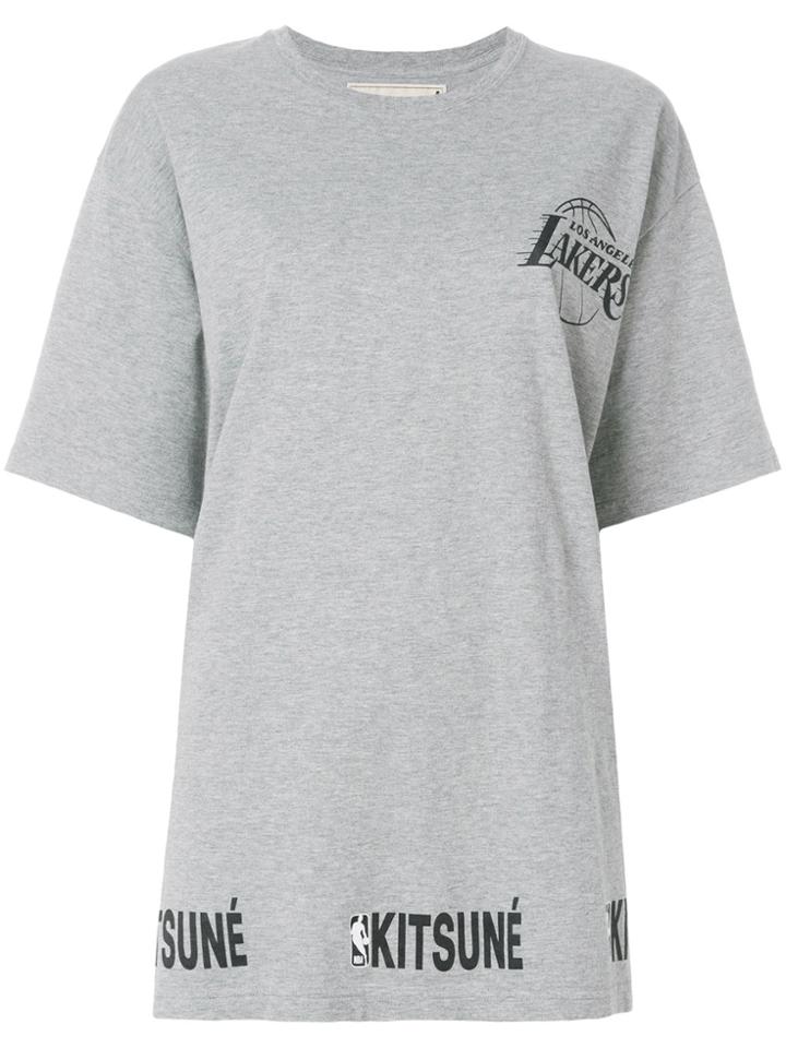 Maison Kitsuné Lakers Print T-shirt - Grey