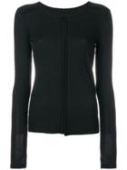 Mm6 Maison Margiela Front Seam Jumper - Black
