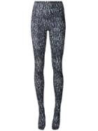 Comme Des Garçons Knit Print Leggings, Women's, Size: Medium, Black, Polyester