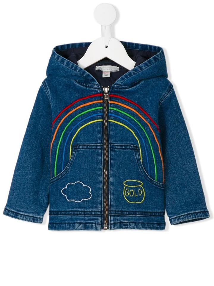 Stella Mccartney Kids - Bubba Rainbow Embroidered Jacket - Kids - Cotton/spandex/elastane - 18 Mth, Toddler Boy's, Blue