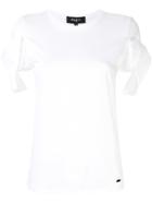 Paule Ka Bow-detail Fitted T-shirt - White