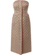 Anteprima Pied De Poule Fuido Dress - Orange