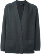 Theory Oversized Cardigan, Men's, Size: Xl, Grey, Merino