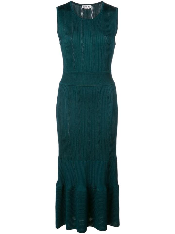 Jason Wu Ribbed Midi Dress - Blue