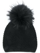 Liska Pom Pom Beanie - Black