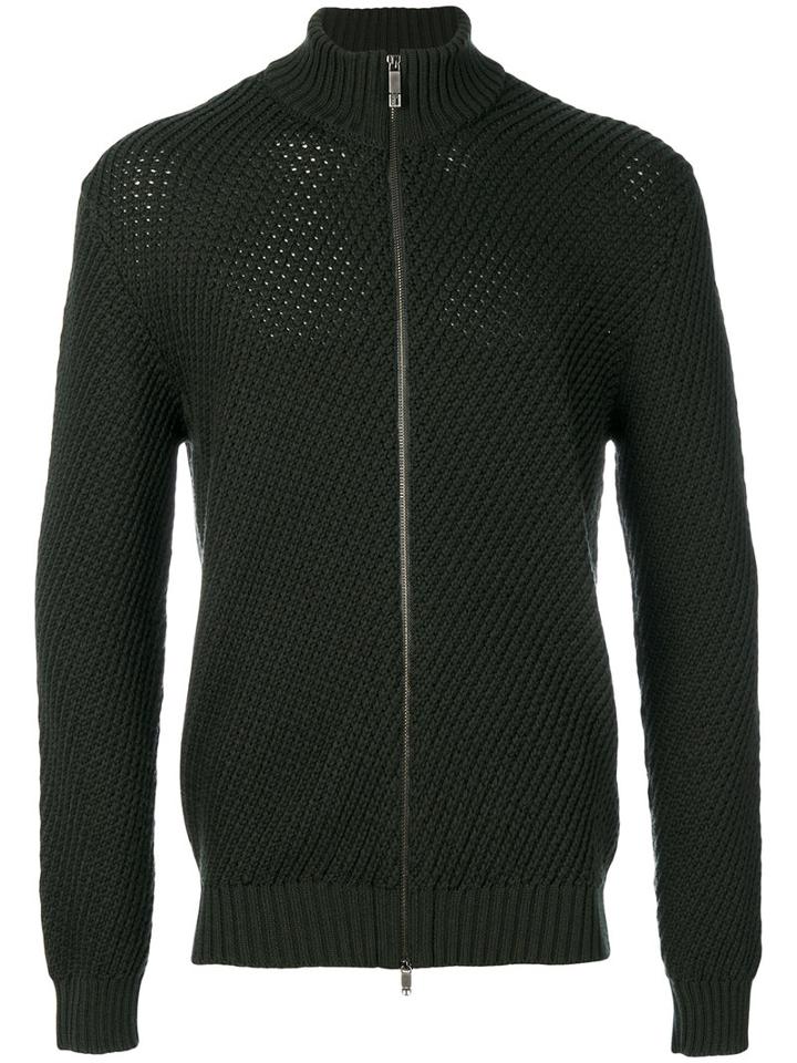 Etro - Chunky Knit Zip Cardigan - Men - Wool - S, Green, Wool