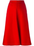 Lemaire Front Flap Pocket Skirt, Women's, Size: 40, Red, Wool/cotton