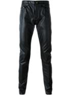 Saint Laurent Faux Leather Trousers