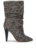 Iro Heeled Animal Print Boots - Multicolour