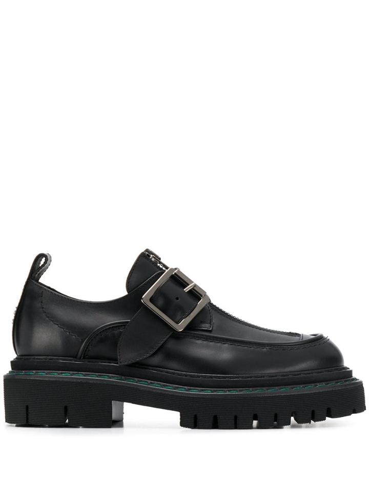 Nº21 Classic Creepers With Side Buckle - Black