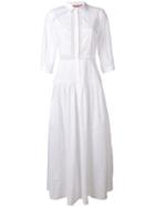 Ermanno Scervino Embroidered Trim Shirt Dress - White