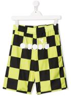 Diadora Junior Checkered Shorts - Green