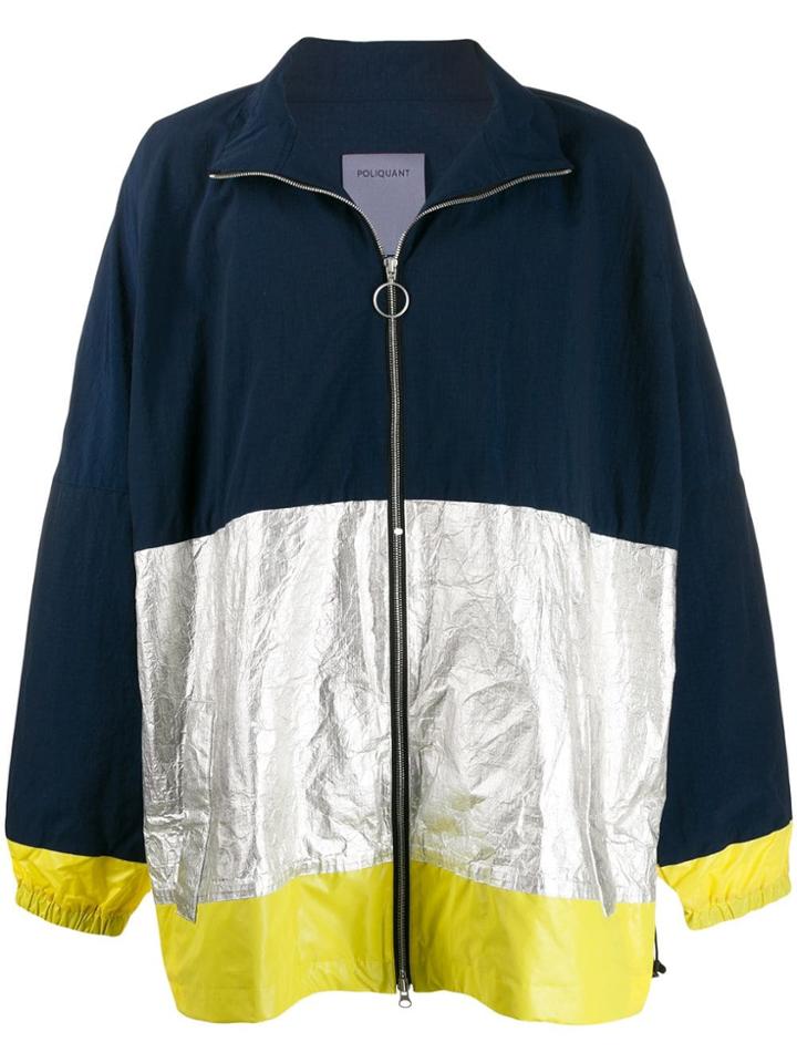 Poliquant Metallic Panel Parka - Blue