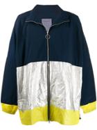 Poliquant Metallic Panel Parka - Blue