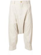 Comme Des Garçons Vintage Cropped Drop-crotch Trousers - Nude &