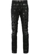 Philipp Plein 'fun Kinds' Batman Jeans, Men's, Size: 32, Black, Cotton/polyester/spandex/elastane