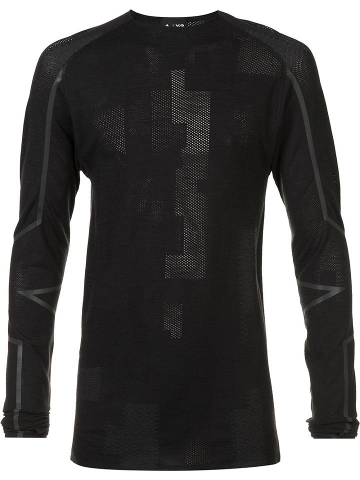 Y3 Sport Compression Top, Men's, Size: Large, Black