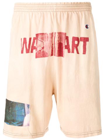 The Incorporated Graphic Printed Jersey Shorts - Nude & Neutrals