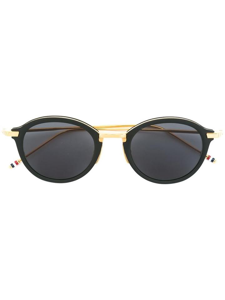 Thom Browne - Round Frame Sunglasses - Unisex - Acetate/titanium - One Size, Black, Acetate/titanium