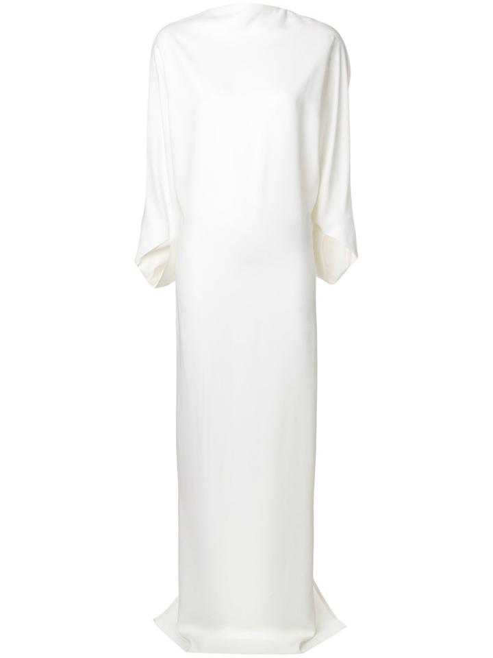 Chalayan Draped High Neck Gown - White