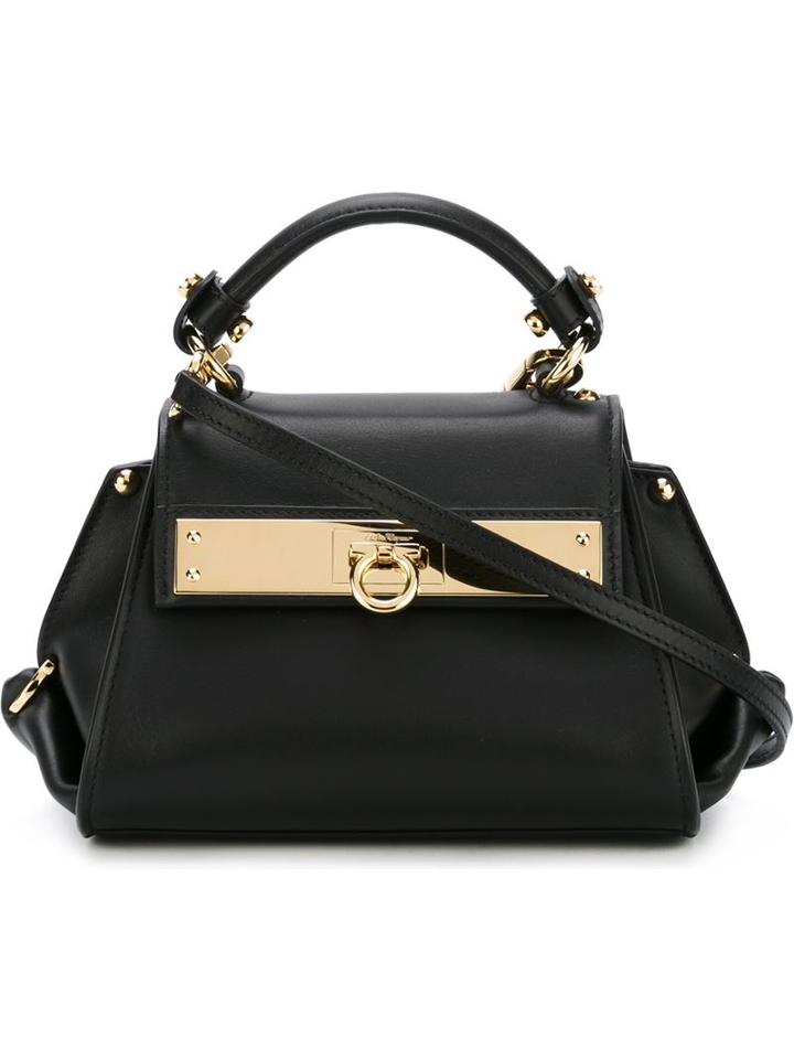 Salvatore Ferragamo Mini 'sofia' Crossbody Bag, Women's, Black