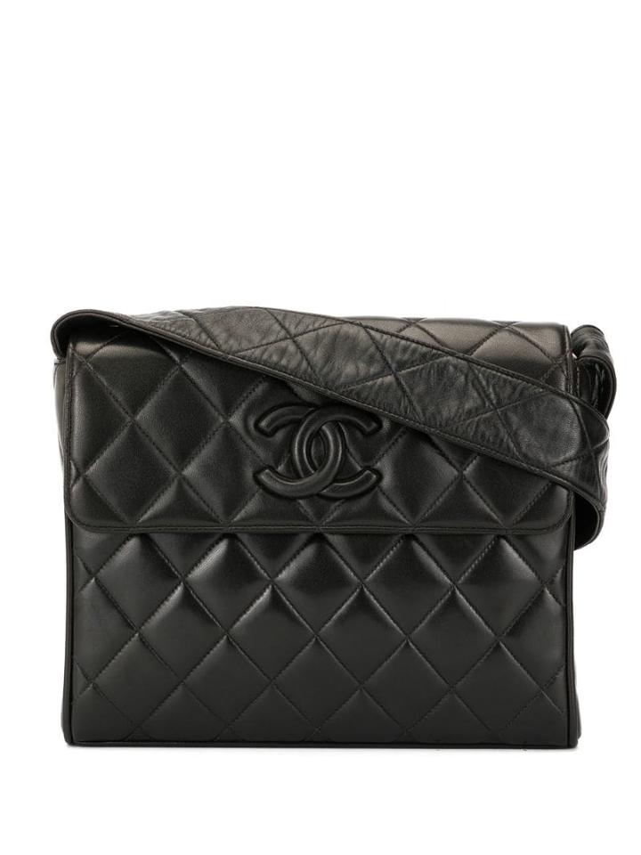 Chanel Pre-owned Quilted Cc Cross-body Bag - Black