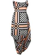 Bunched Check Dress - Women - Cotton - 46, Black, Cotton, Vivienne Westwood Anglomania