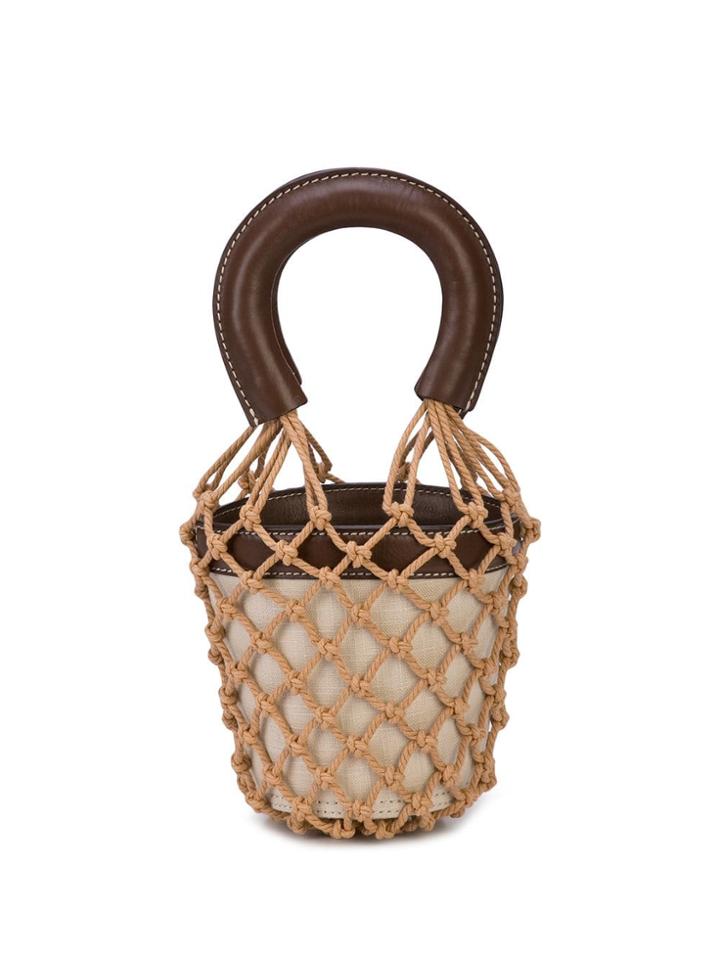 Staud Basket Net Bucket Bag - Brown