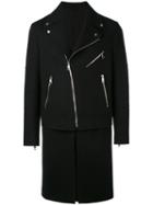 Neil Barrett - Zip-detail Coat - Men - Polyamide/spandex/elastane/cupro/wool - 52, Black, Polyamide/spandex/elastane/cupro/wool