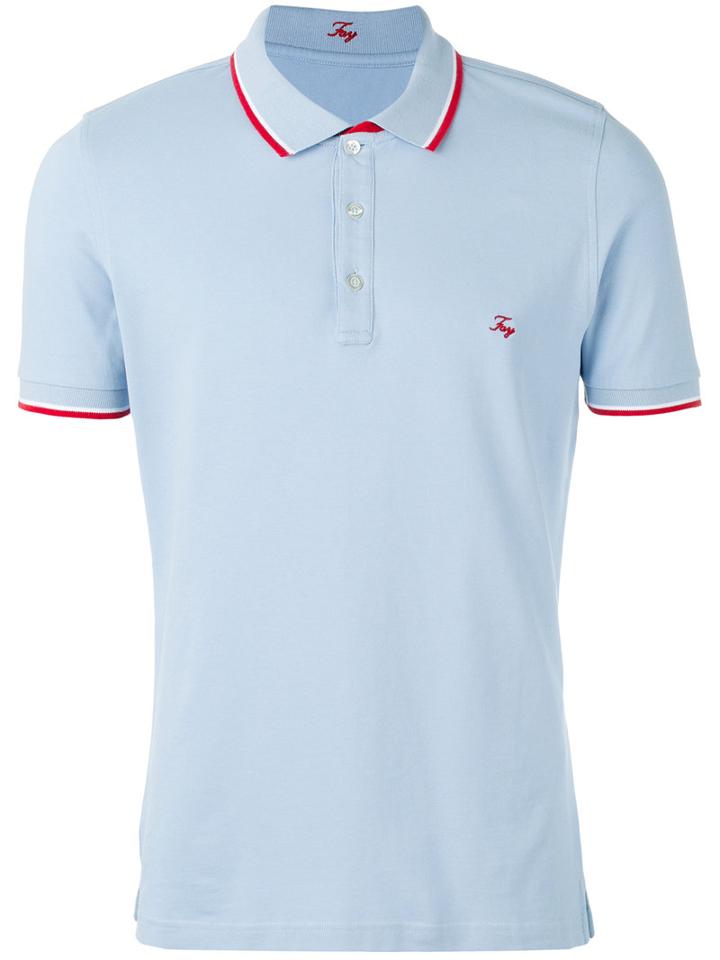 Fay - Polo Shirt - Men - Cotton/spandex/elastane - M, Blue, Cotton/spandex/elastane