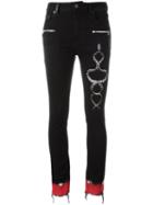 Marcelo Burlon County Of Milan Alyssa Jeans, Women's, Size: 24, Black, Cotton/spandex/elastane/polyester