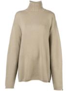 Extreme Cashmere Ribbed Turtle Neck Jumper - Brown