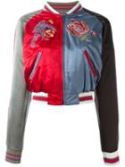 Diesel Embroidered Rose (pink) Bomber Jacket, Women's, Size: Xs, Polyester