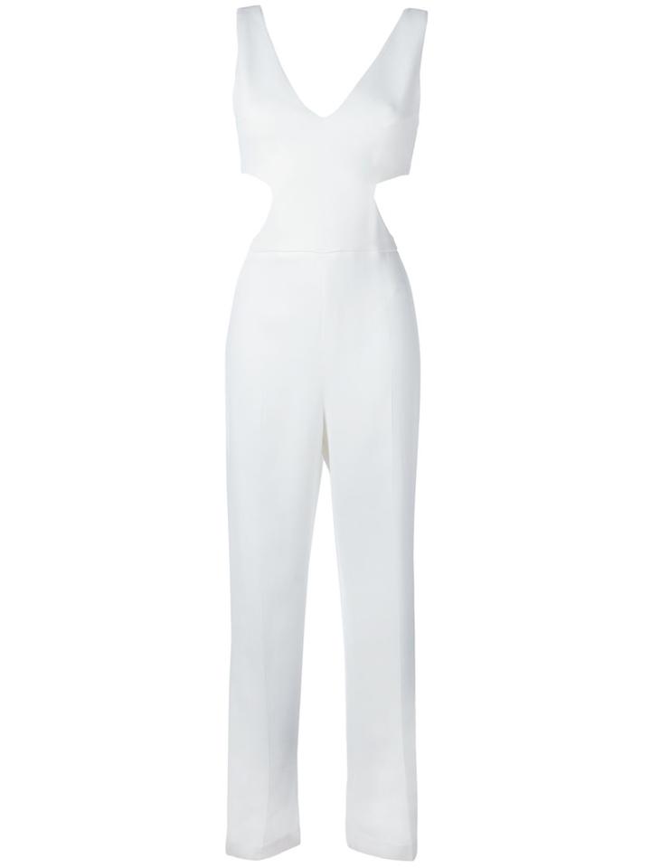 Dondup Ziggy Jumpsuit, Women's, Size: 40, White, Acetate/viscose/spandex/elastane