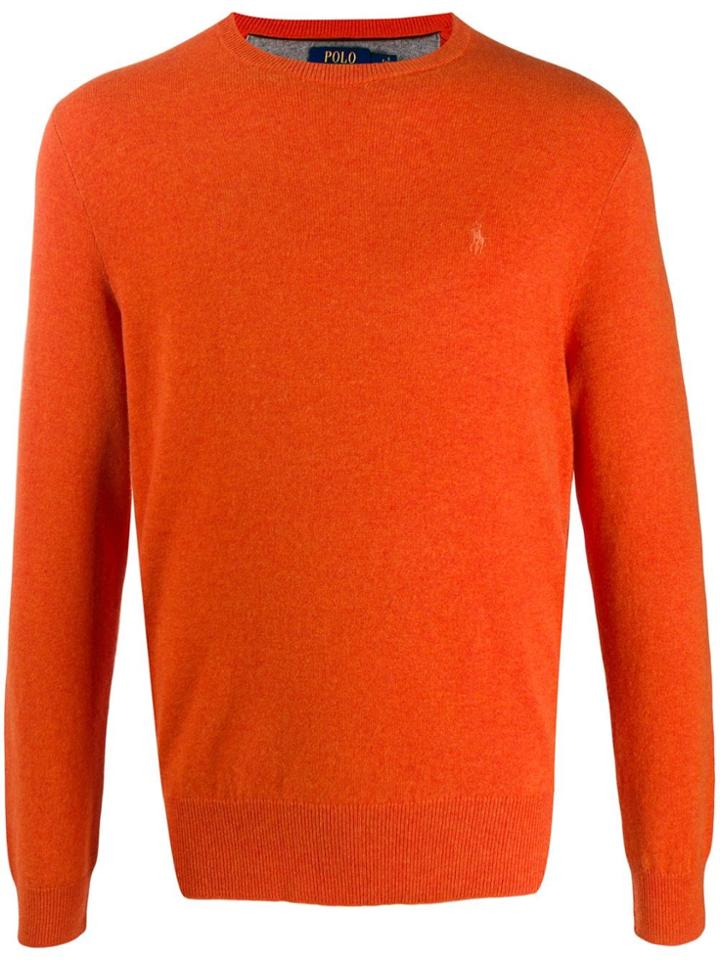 Polo Ralph Lauren Embroidered Logo Jumper - Orange