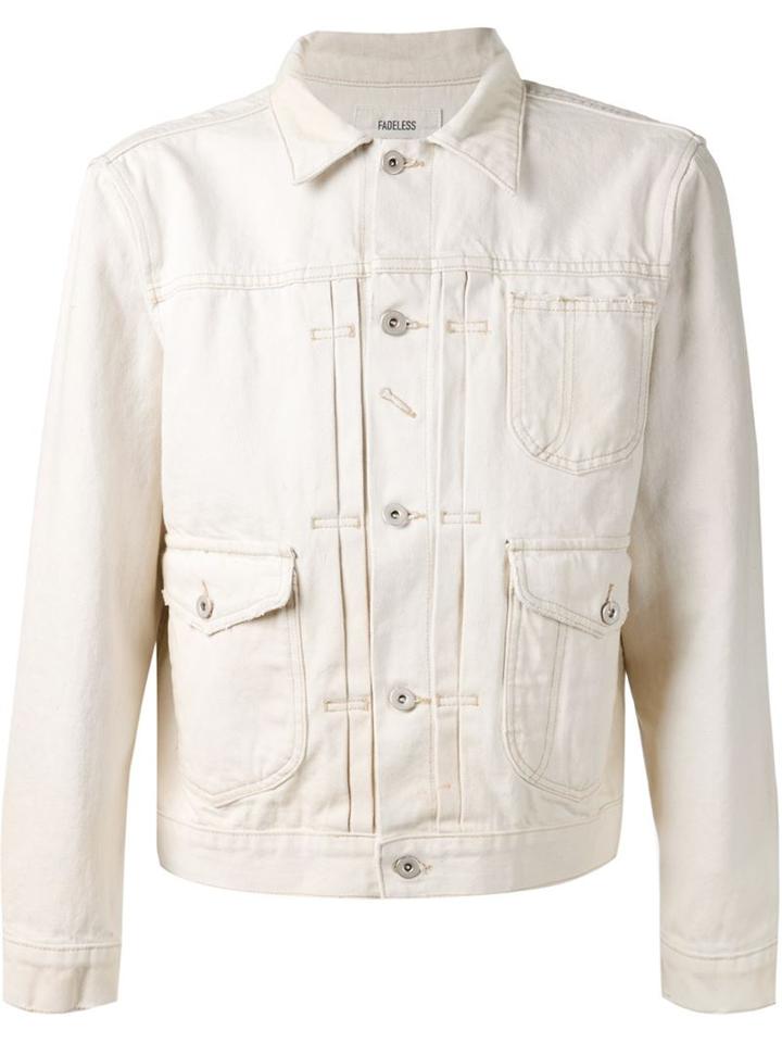 Fadeless Classic Denim Jacket, Men's, Size: Large, White, Cotton