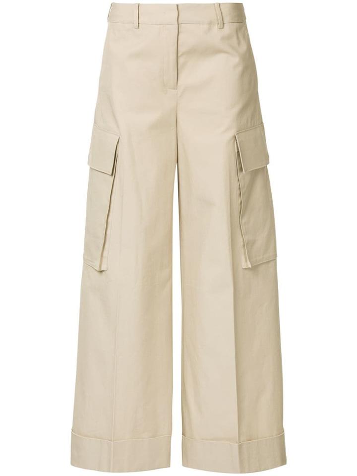 Ck Calvin Klein Cargo Wide Trousers - Nude & Neutrals