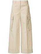Ck Calvin Klein Cargo Wide Trousers - Nude & Neutrals