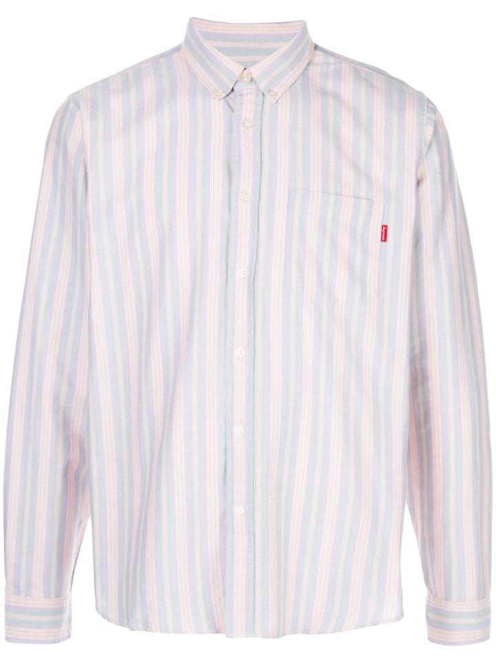 Supreme Striped Oxford Shirt - Purple