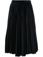 Rossella Jardini Pleated Mid Skirt, Women's, Size: 40, Black, Acetate/polyester