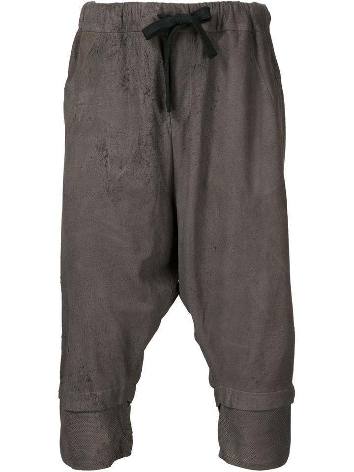 Isabel Benenato Cropped Trousers, Men's, Size: Large, Grey, Leather