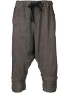 Isabel Benenato Cropped Trousers, Men's, Size: Large, Grey, Leather