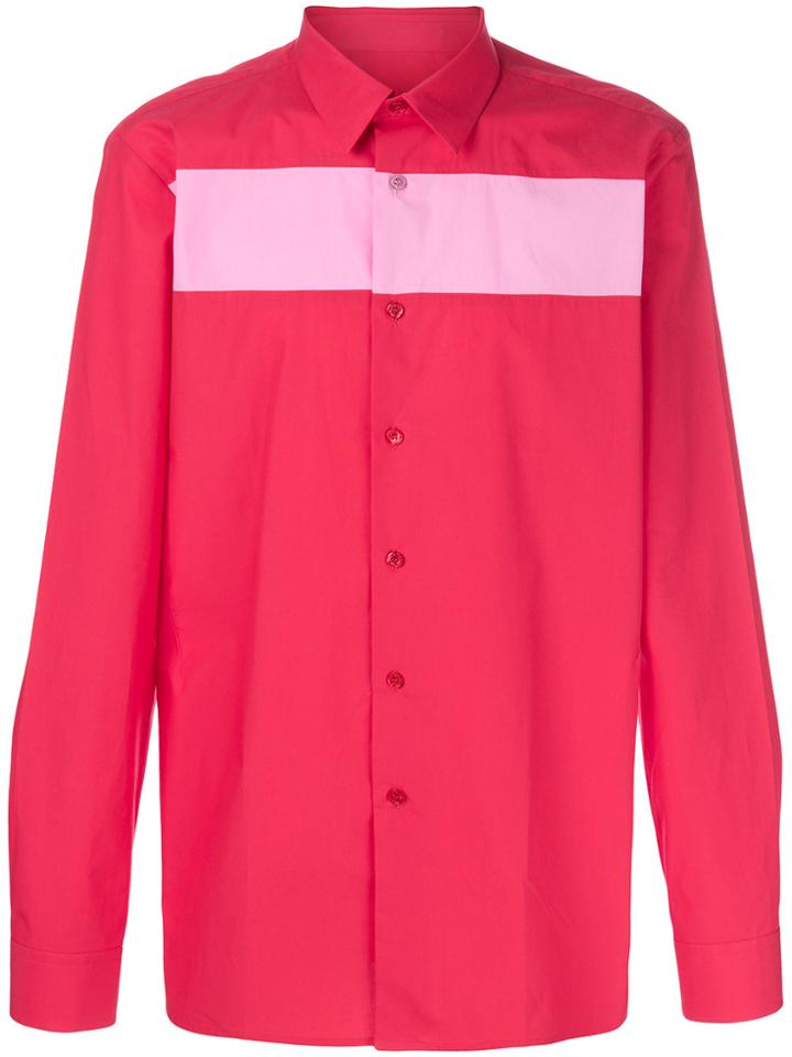 Raf Simons Stripe Detail Shirt - Red