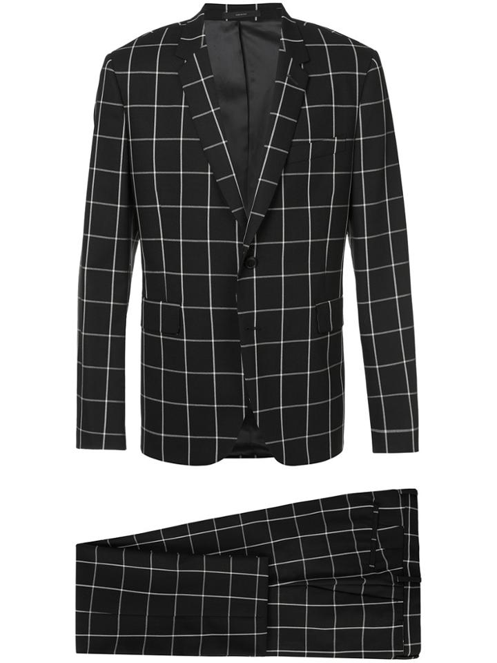 Paul Smith Checked Suit - Black