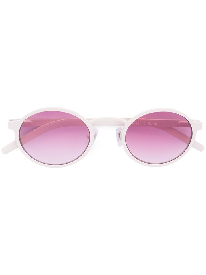 Blyszak Porcelain Blush Gradient Lens Sunglasses - White