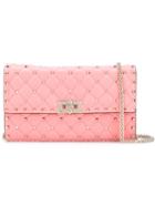Valentino - Valentino Garavani Rockstud Spike Shoulder Bag - Women - Lamb Skin/metal - One Size, Women's, Pink/purple, Lamb Skin/metal