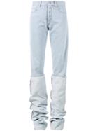 Y / Project Oversized Folded Jeans, Women's, Size: 50, Blue, Cotton