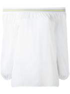 Blugirl - Off-the-shoulder Blouse - Women - Cotton/polyester - 46, White, Cotton/polyester
